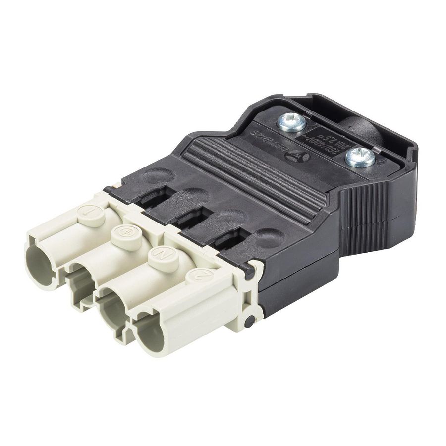 Kabelsteker GST18I4 male grijs schroef VVE=50