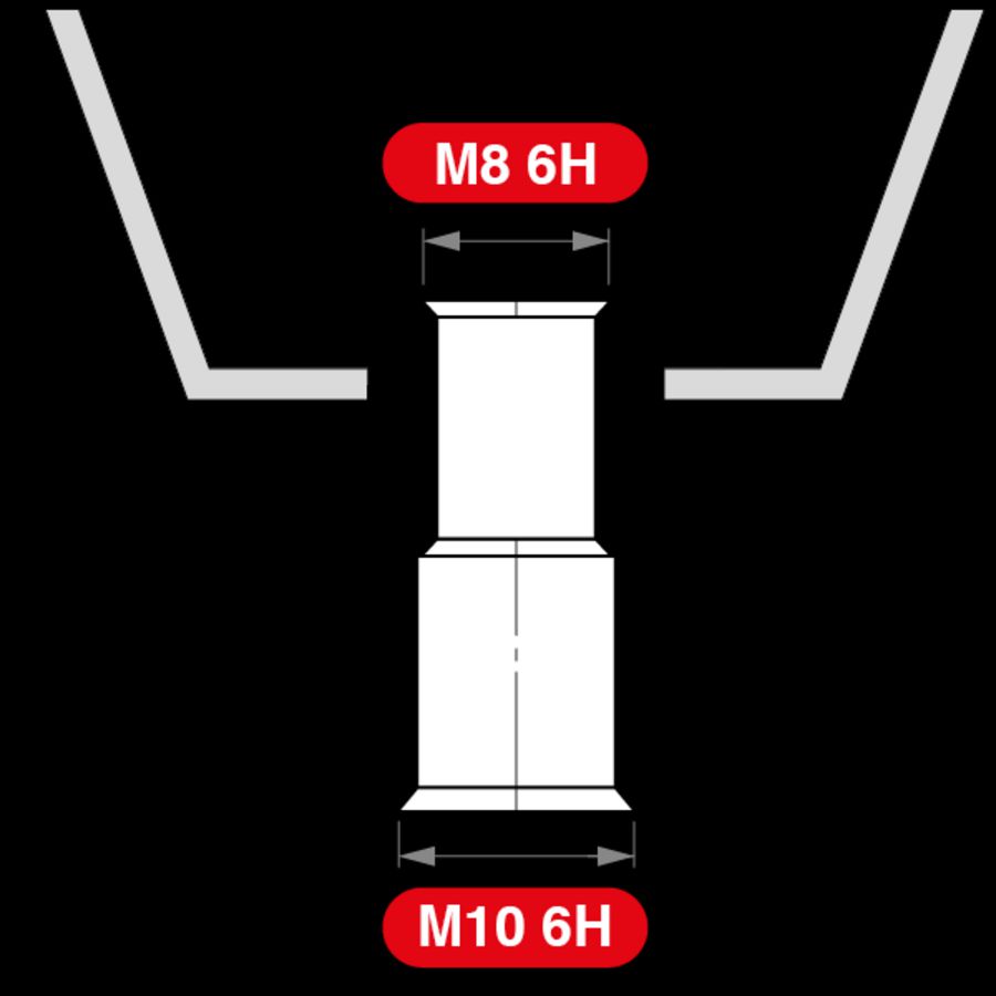 Rapid dakplaathanger model aansluiting draadstang M6 VVE=50