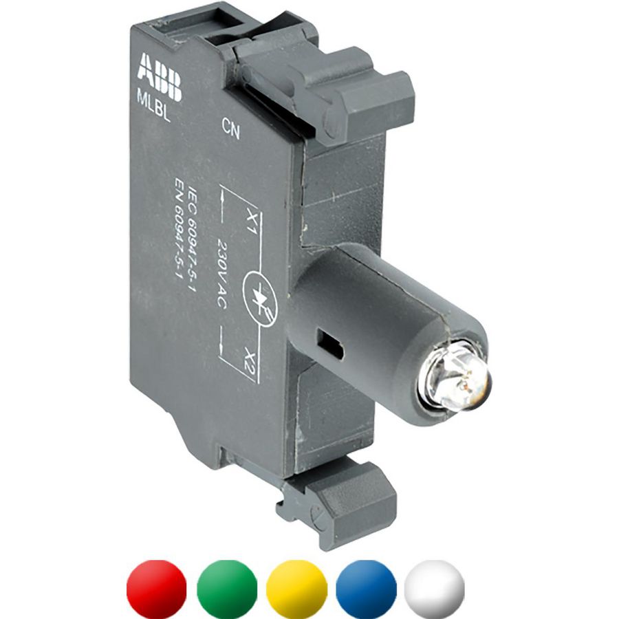 Verlichtingselement met LED blauw bodem montage 110-130V DC