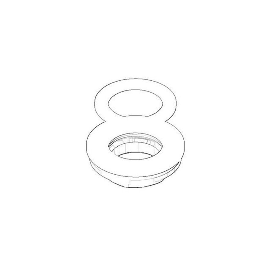 Bevestiging met afdichtingen 45mm, 3/4" 0423100040490