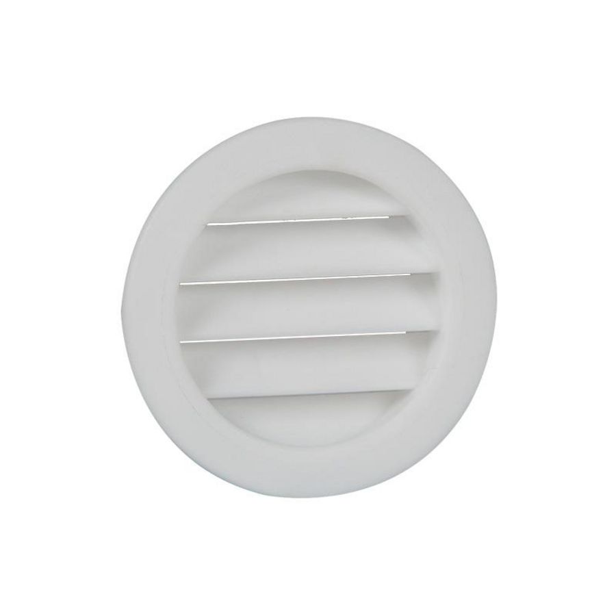 Ventilatierooster kunststof Ø25mm wit