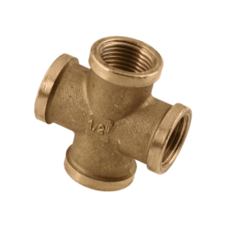 Kruisstuk messing 1/2" (4x bn.) VVE=10