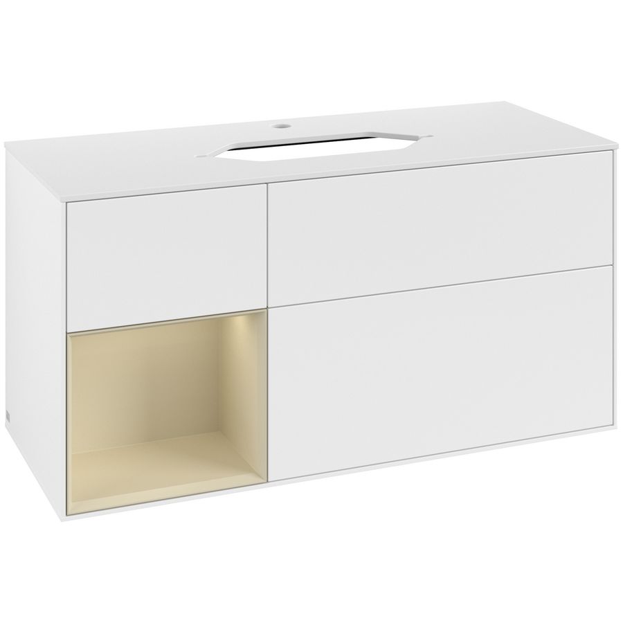 Wastafelonderkast Finion 1200x603x501mm White Matt Lacquer G291HJMT