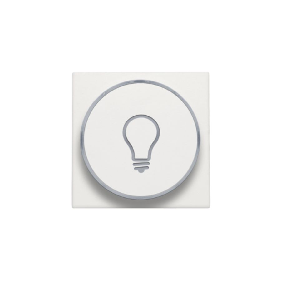 Afwerkingsset doorschijnende ring lampsymbool 6A white