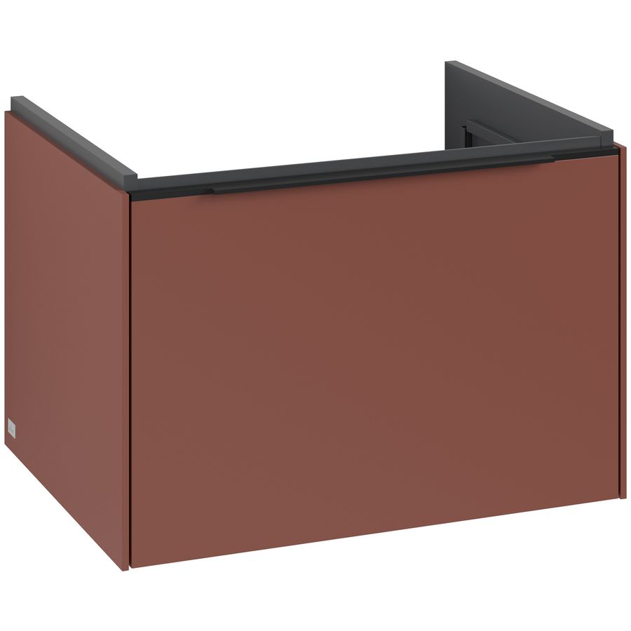 Wastafelonderkastkast SUBWAY 3.0 622x429x478mm Wine Red C57501AH greep Volcano Black