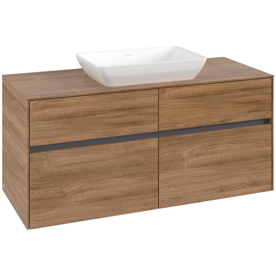 Wastafelonderkast Collaro 1200x548x500mm Oak.Kans C11200RH