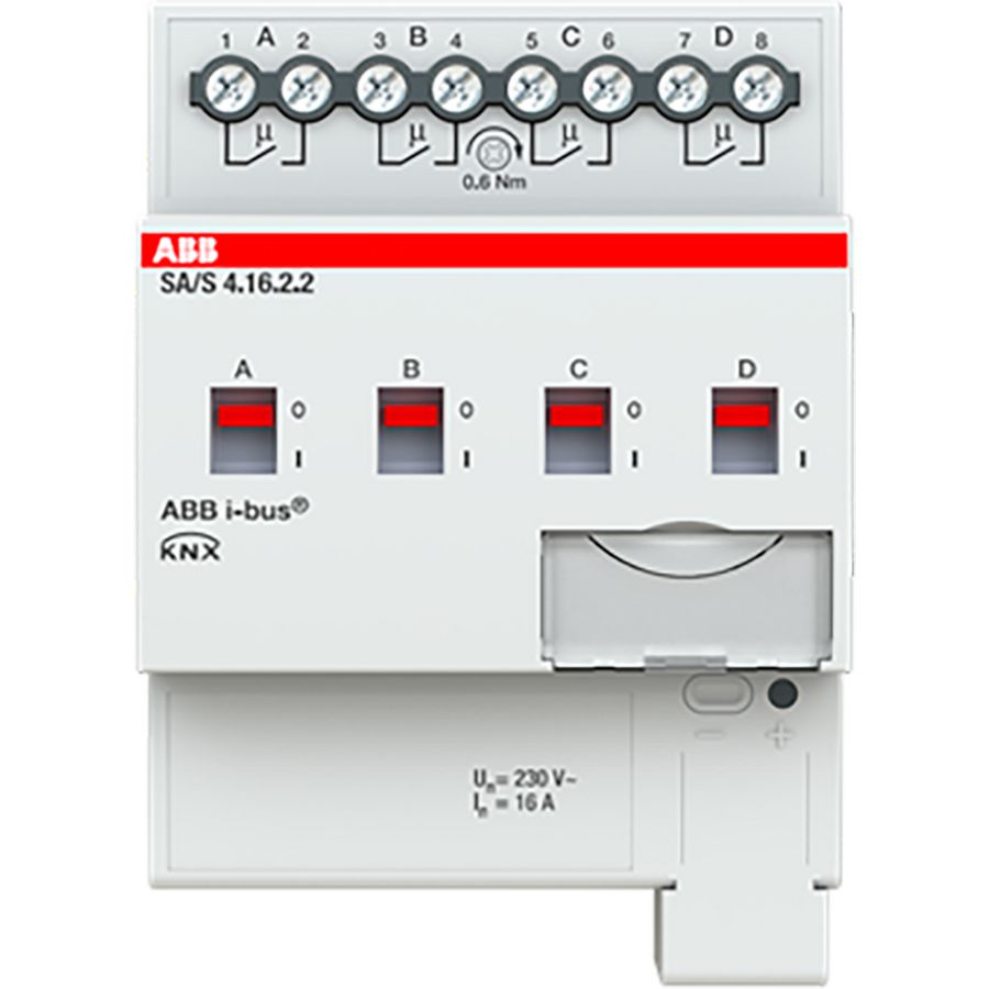 Schakelaktor standaard KNX 4-voudig 16A 230V AC (SA/S4.16.2.2)