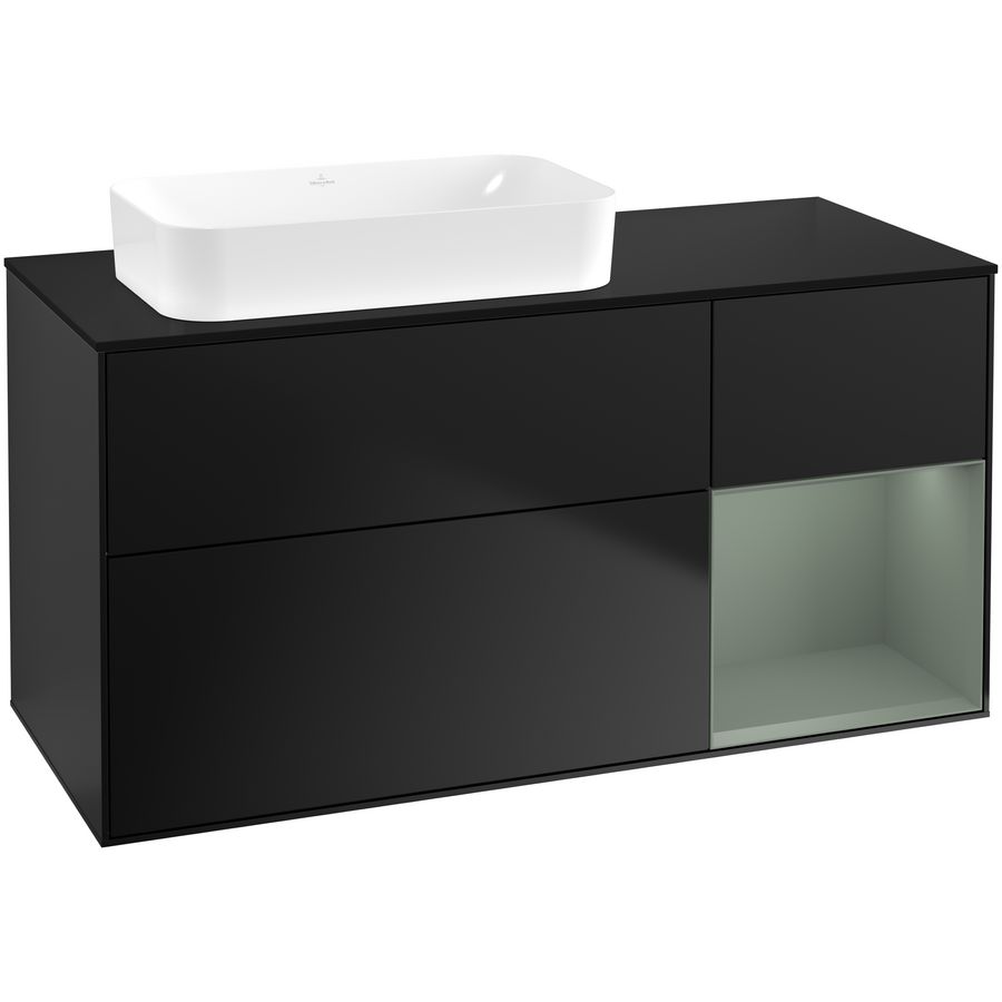 Wastafelonderkast Finion 1200x603x501mm Black Matt Lacquer G692GMPD