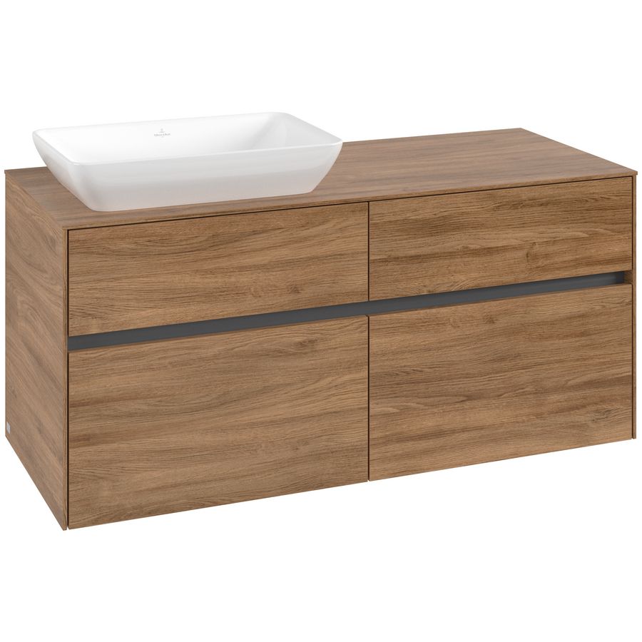 Wastafelonderkast Collaro 1200x548x500mm Oak.Kans C11300RH