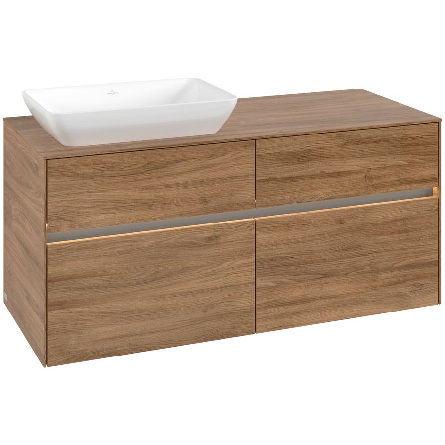 Wastafelonderkast Collaro 1200x548x500mm Oak.Kans C113B0RH