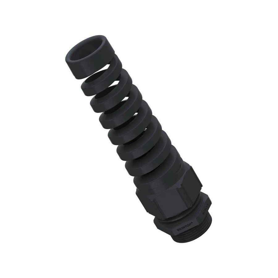Wartel  beschermspiraal M25 Polyamide Zw. (RAL 90 VVE=25