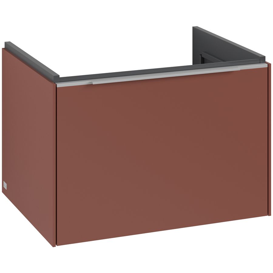 Wastafelonderkastkast SUBWAY 3.0 622x429x478mm Wine Red C57500AH greep alu. glans