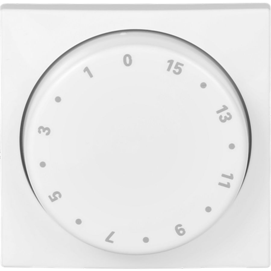 Centraalplaat + knop voor 1070U 15min SI-B-alpinwit (1770-914-102)