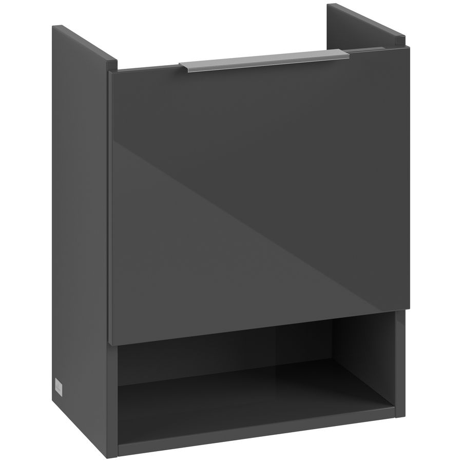 Wastafelonderkastkast ARCHITECTURA 430x520x255mm Grey B88400VT greep alu. glans
