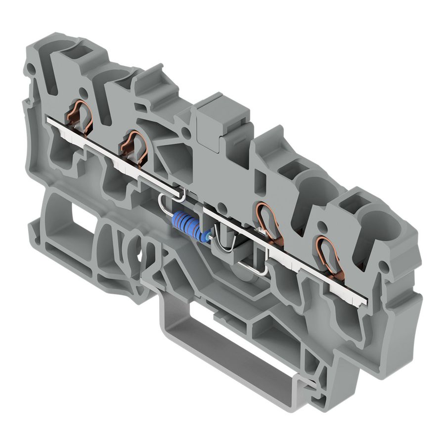 Moduleklem 4-draads met weerstand 1K8 grijs VVE=100