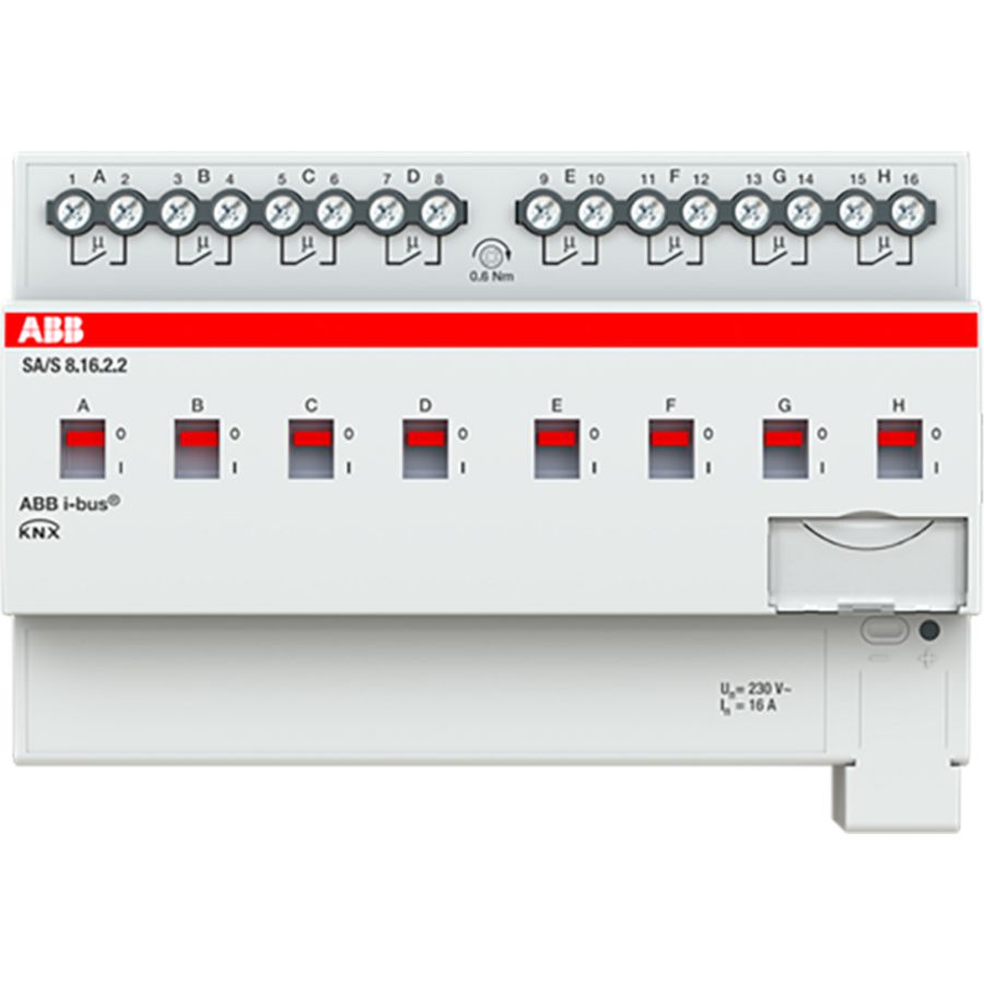 Schakelaktor standaard KNX 8-voudig 16A 230V AC (SA/S8.16.2.2)