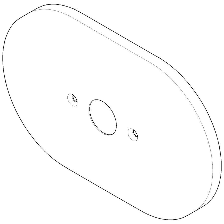 Rozet pressure balance valve z.omst.245x145x9mm plat.geb