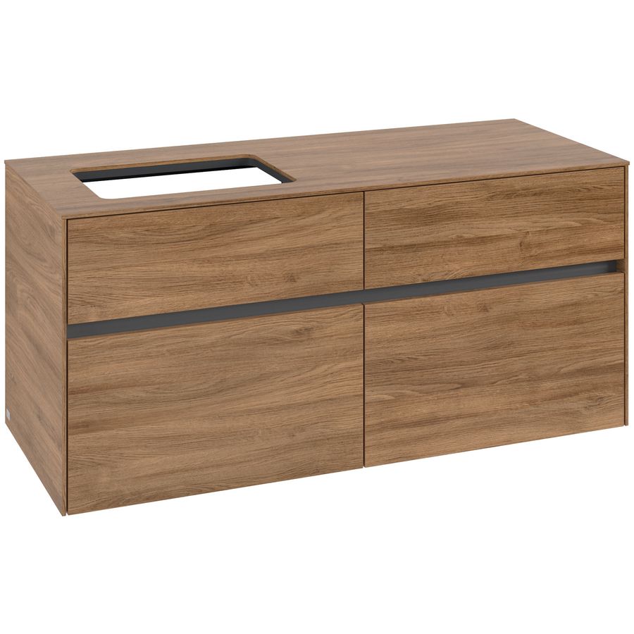 Wastafelonderkast Collaro 1200x548x500mm Oak.Kans C11300RH