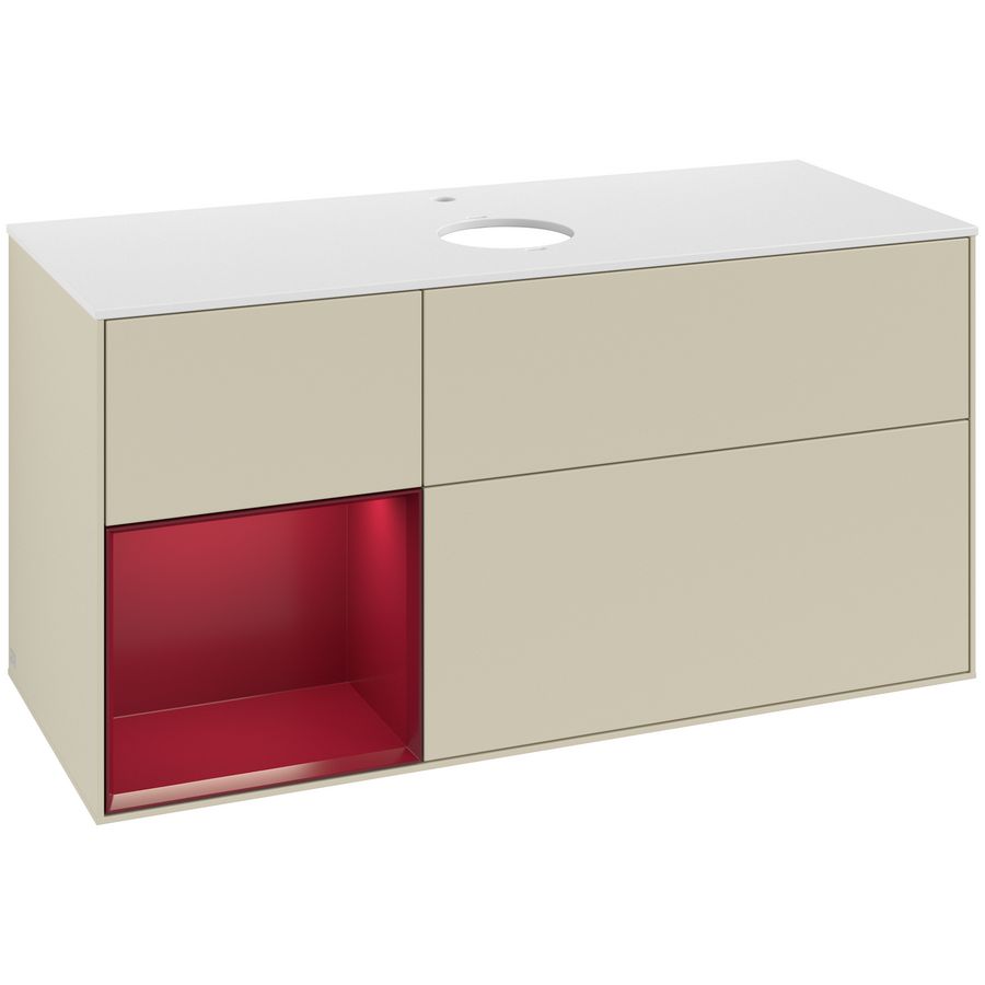 Wastafelonderkast Finion 1200x603x501mm S.Grey Matt Lacquer G821HBHJ