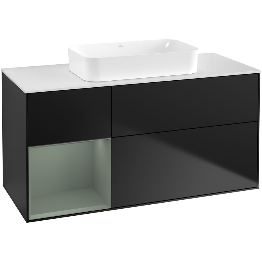 Wastafelonderkast Finion 1200x603x501mm Black Matt Lacquer G701GMPD