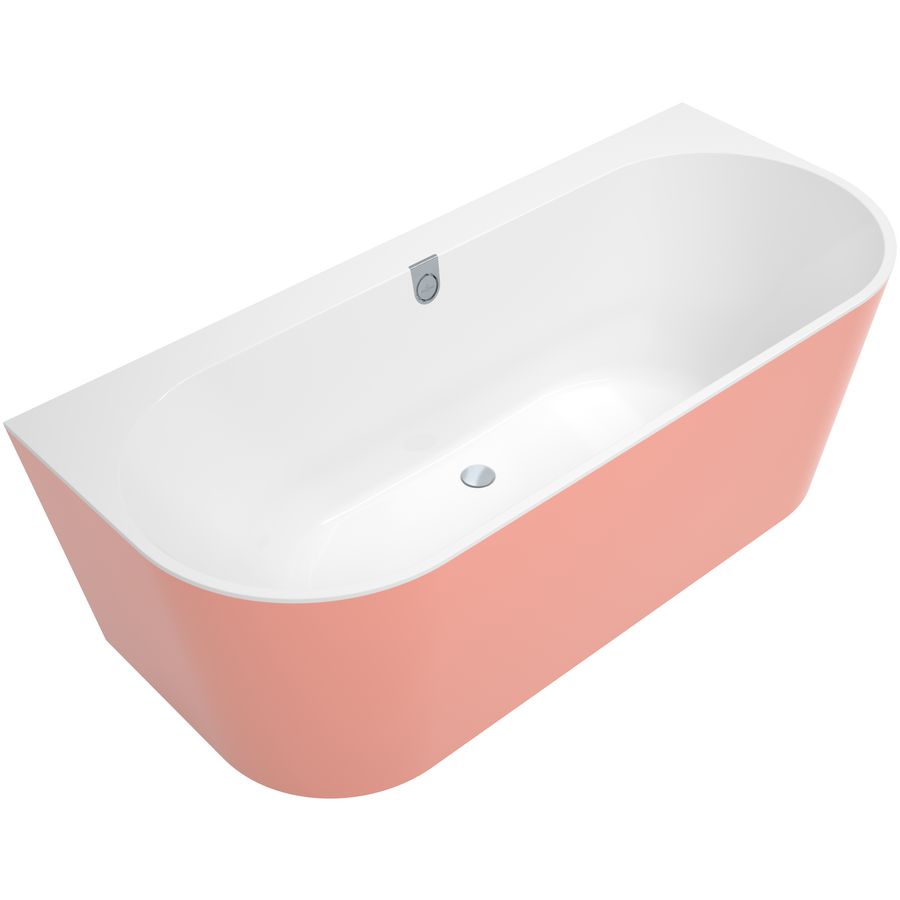 Ligbad Oberon 2.0 back-to-wall Colour on Demand 180x80cm incl. verlengde overloop + badpoten