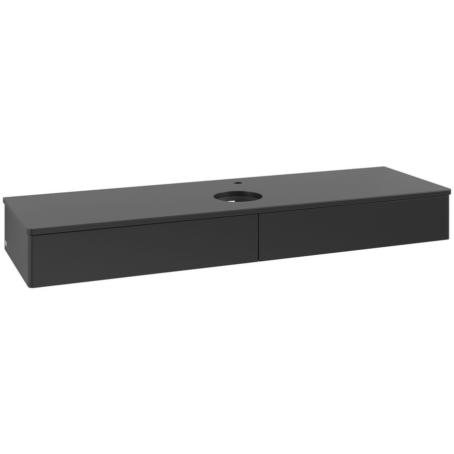 Wastafelonderkast Antao 1600x190x500mm Black Matt Lacquer K14050PD