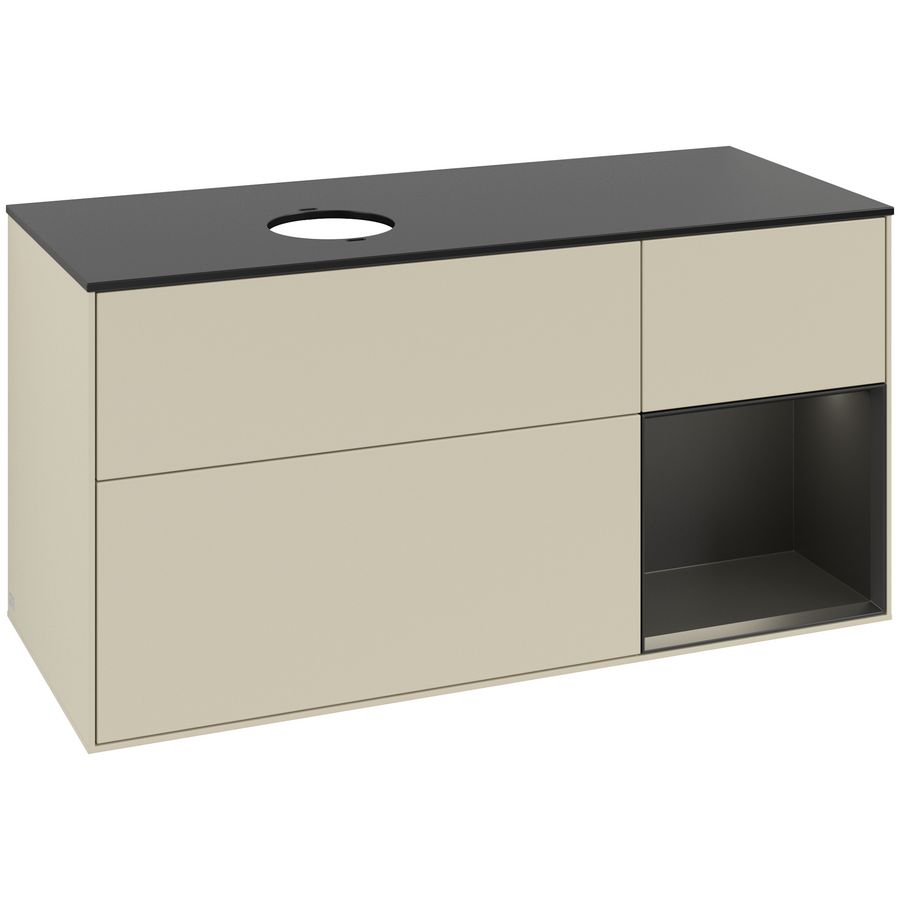 Wastafelonderkast Finion 1200x603x501mm S.Grey Matt Lacquer FA52PDHJ