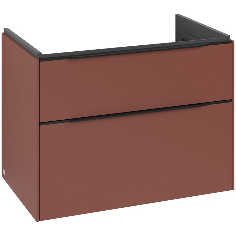 Wastafelonderkastkast SUBWAY 3.0 772x576x478mm Wine Red C574L1AH greep Volcano Black