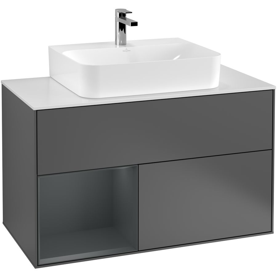 Wastafelonderkast Finion 1000x603x501mm Antr. Matt Lacquer G111HGGK