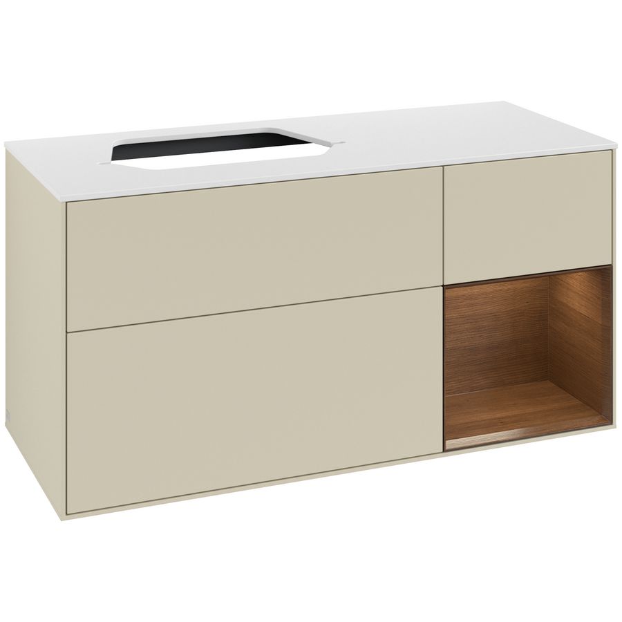 Wastafelonderkast Finion 1200x603x501mm S.Grey Matt Lacquer F401GNHJ