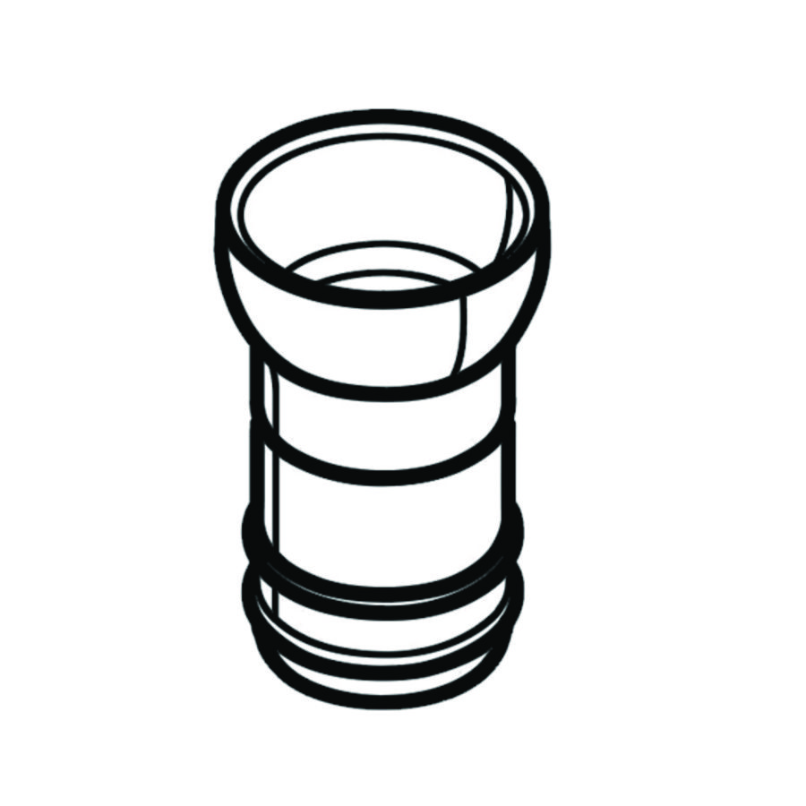 Onderdeel buis wit met O-ring voor MONTUS spoelreservoir 8cm