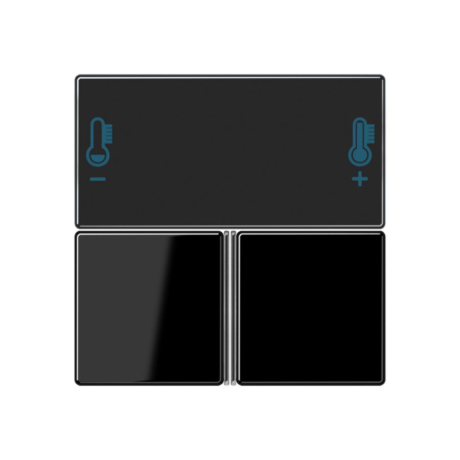 Compact tastafdekking A/AS zwart KNX RCD