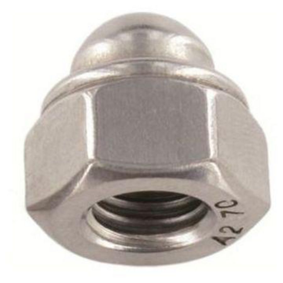 Dopmoer met nylon borgring DIN986 M14 RVS A2 AISI304 VVE=50