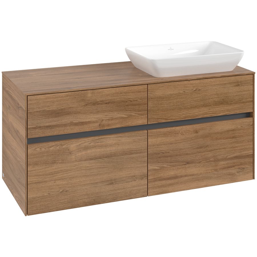 Wastafelonderkast Collaro 1200x548x500mm Oak.Kans C11400RH