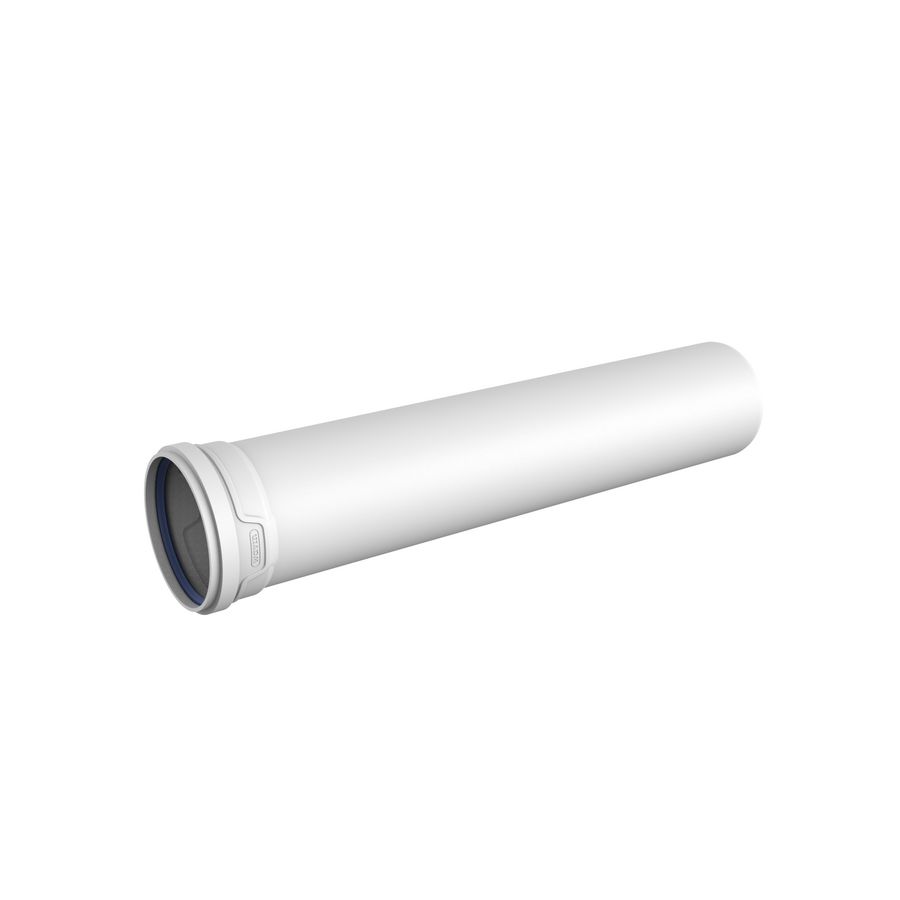 Lengte a 2,70mtr. PP AS+ riool afvoerbuis 200mm lichtgrijs geluidsarm 1x mof