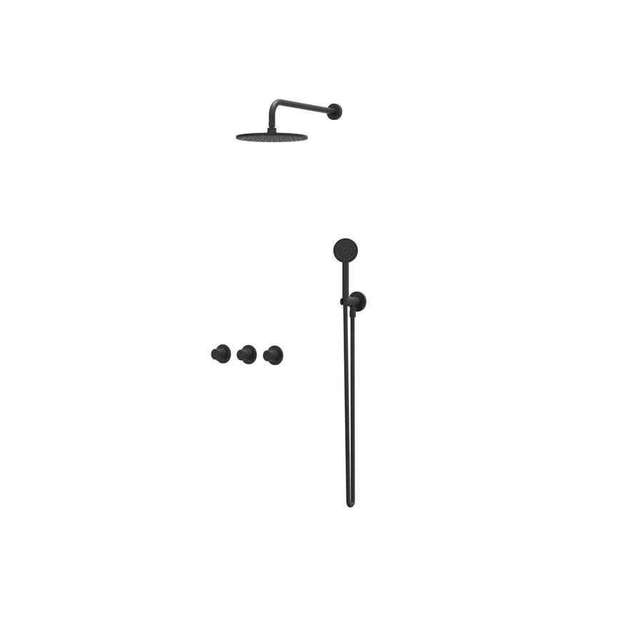 Afbouwdeel regendouche Combiset Nexus 4 inbouwthermostaat mat zwart CSN4EXMZCEAA excl. inbouwbox