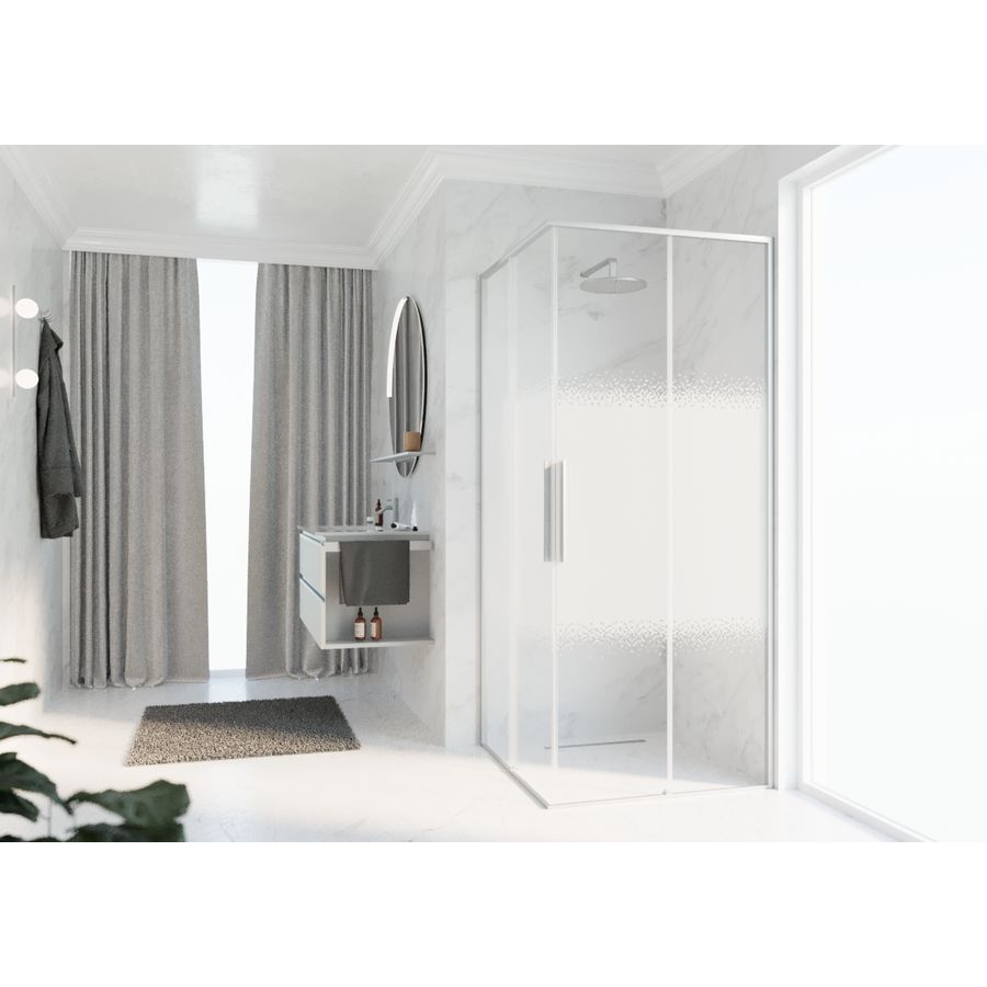 Schuifdeur RIGA A 1075-1090x2000mm Rose-1 motief profiel matchroom