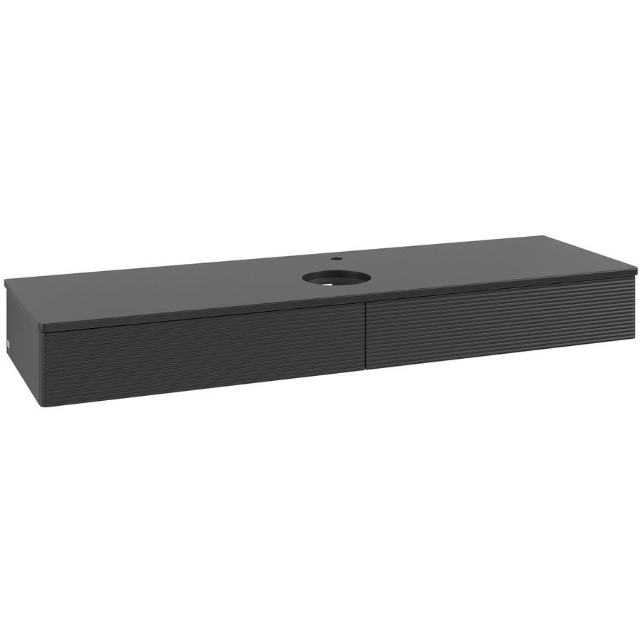 Wastafelonderkast Antao 1600x190x500mm Black Matt Lacquer K14150PD