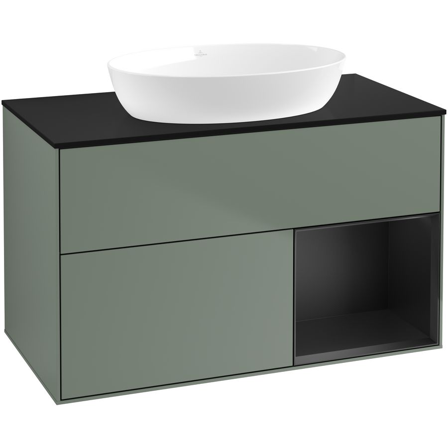 Wastafelonderkast Finion 1000x603x501mm Olive Matt Lacquer GA22PDGM