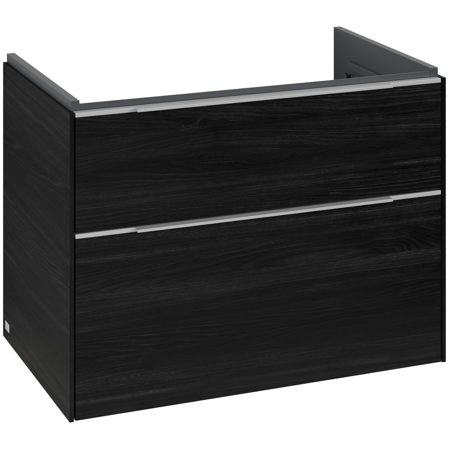 Wastafelonderkastkast SUBWAY 3.0 772x576x478mm Black Oak C574L0AB greep alu. glans