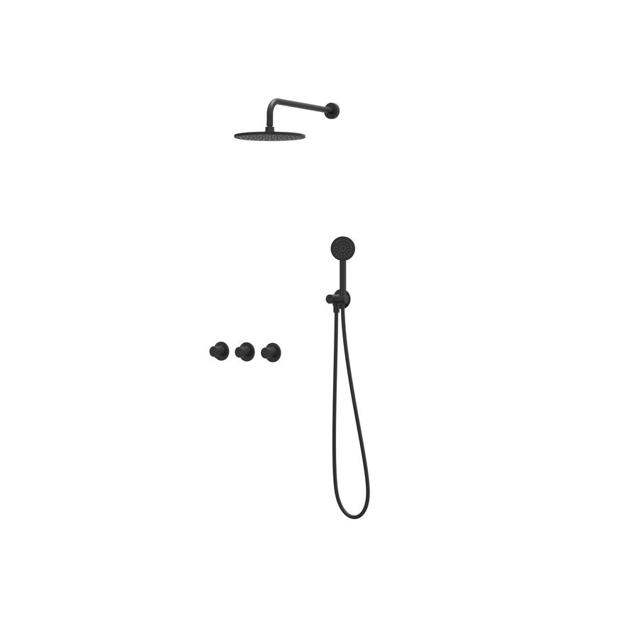 Afbouwdeel regendouche Combiset Nexus 4 inbouwthermostaat mat zwart CSN4EXMZCEAC excl. inbouwbox