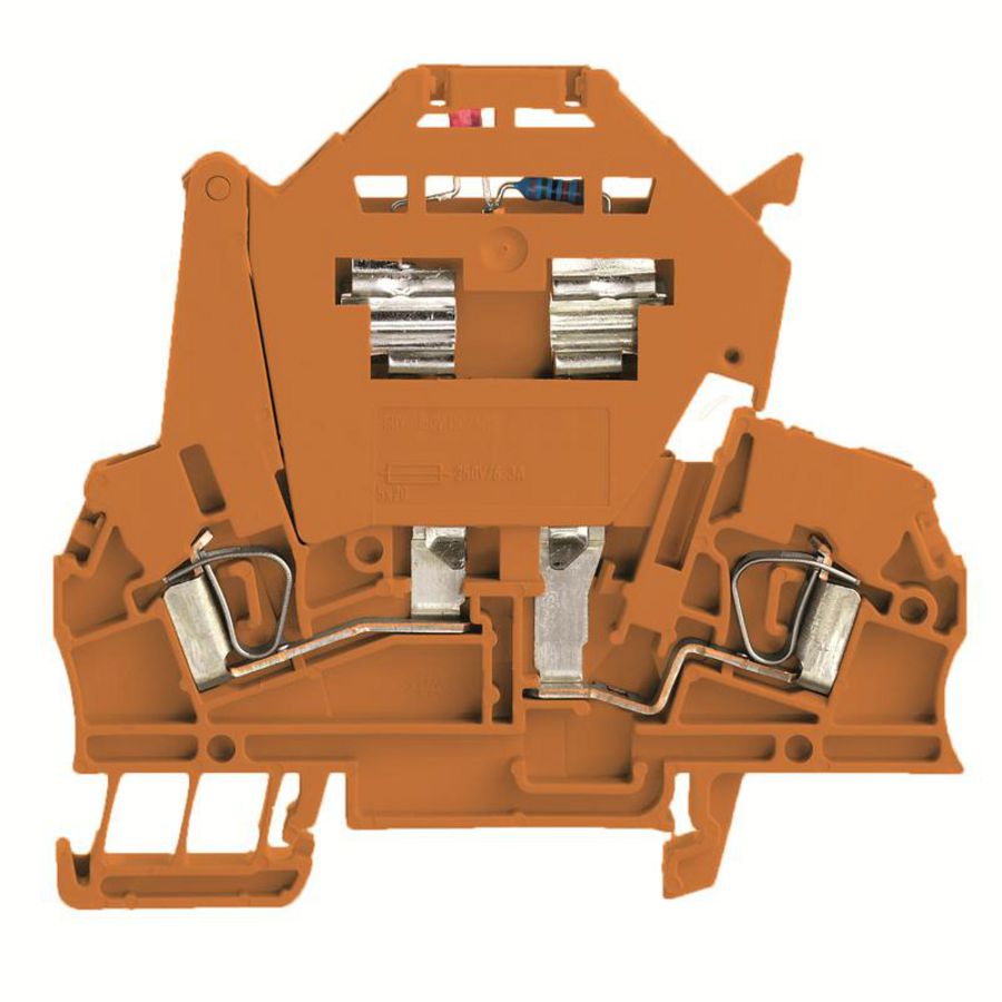 Zekeringsklem oranje 2.5mm² 6.3A 60 V, VVE=50