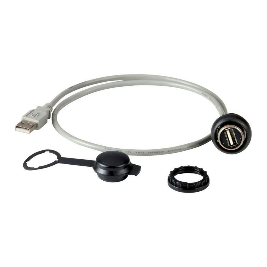 Frontelement zwart +USB 3.0 A/A aansluitkabel 0.6m