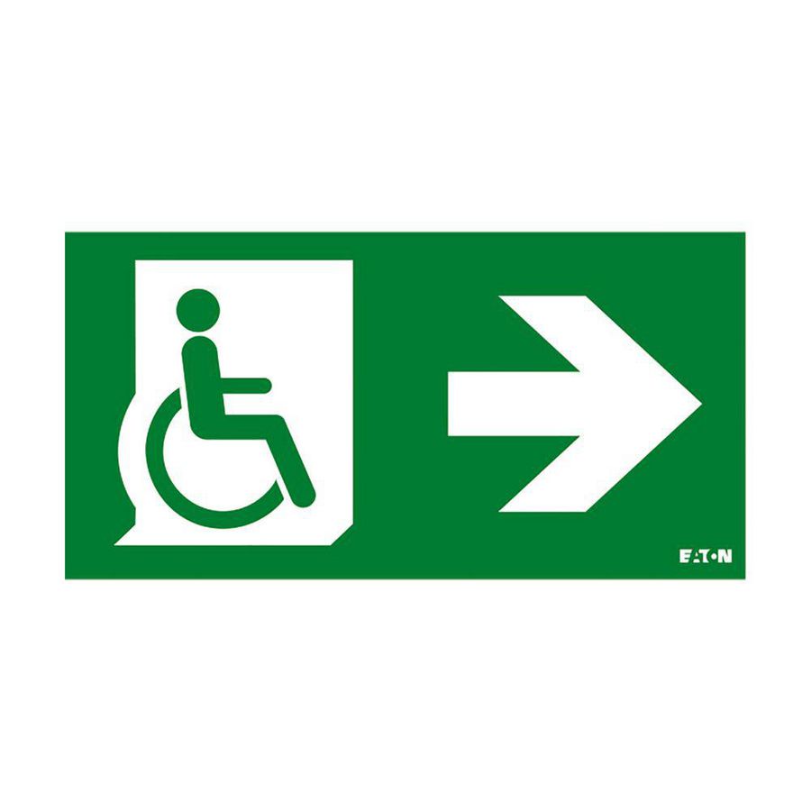 Inlegpictogram FlexiTech 20m rolstoel ISO A pijl rechts