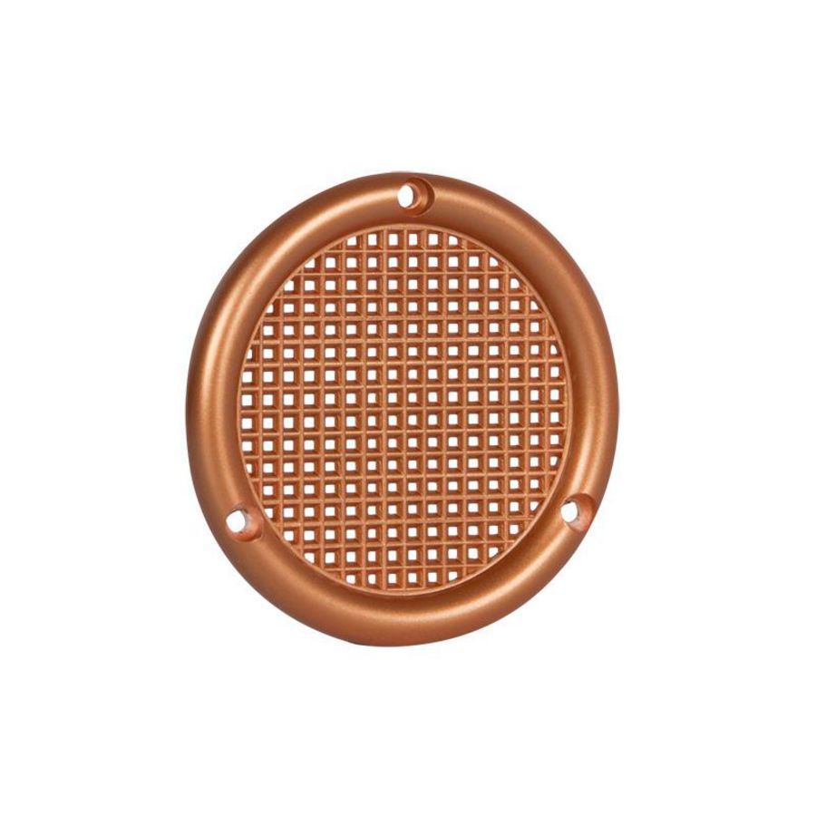 Ventilatierooster kunststof Ø45mm vlak roodkoper
