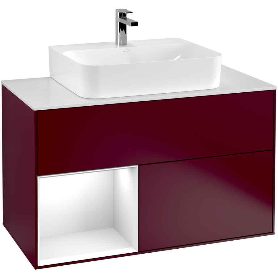 Wastafelonderkast Finion 1000x603x501mm Peony Matt Lacquer F111GFHB