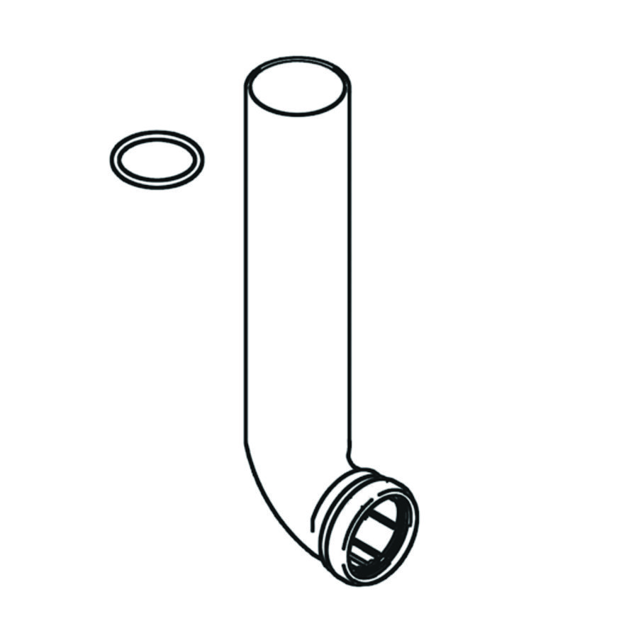 spoelbuis compleet met O-ring MONTUS spoelreservoir 12cm