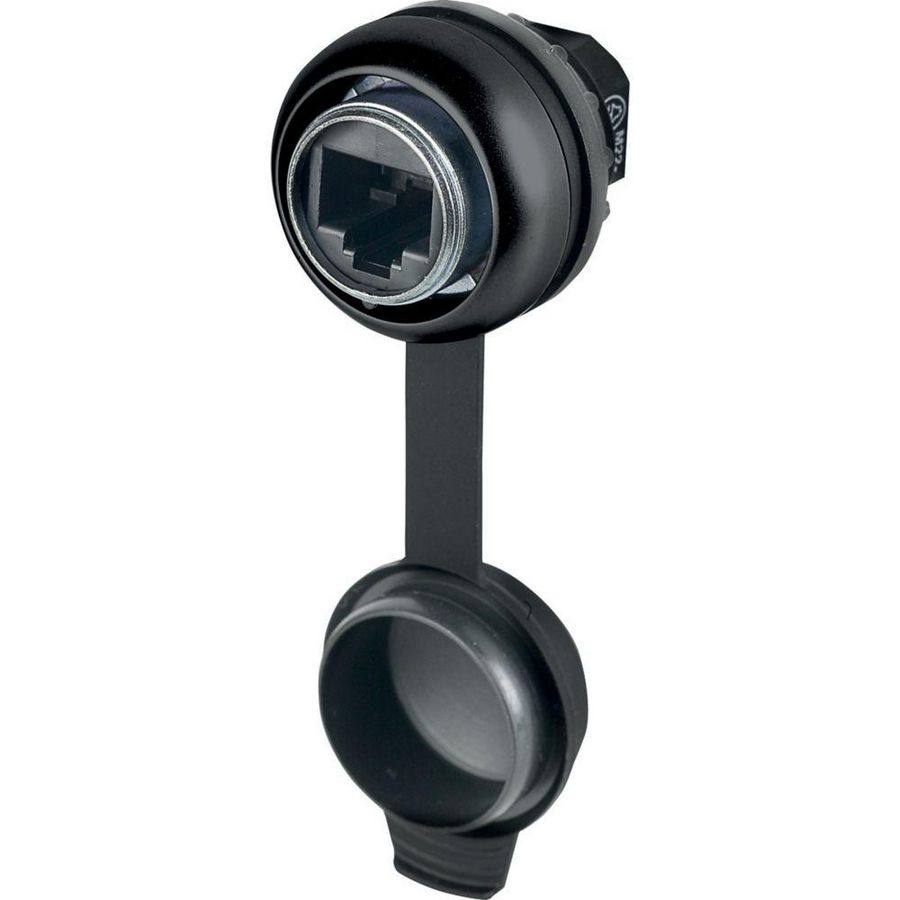 Frontelement zwart +inbouwbus RJ45