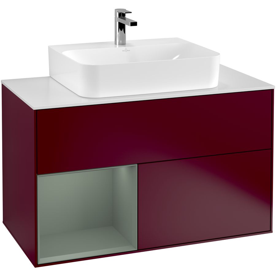 Wastafelonderkast Finion 1000x603x501mm Peony Matt Lacquer F111GMHB