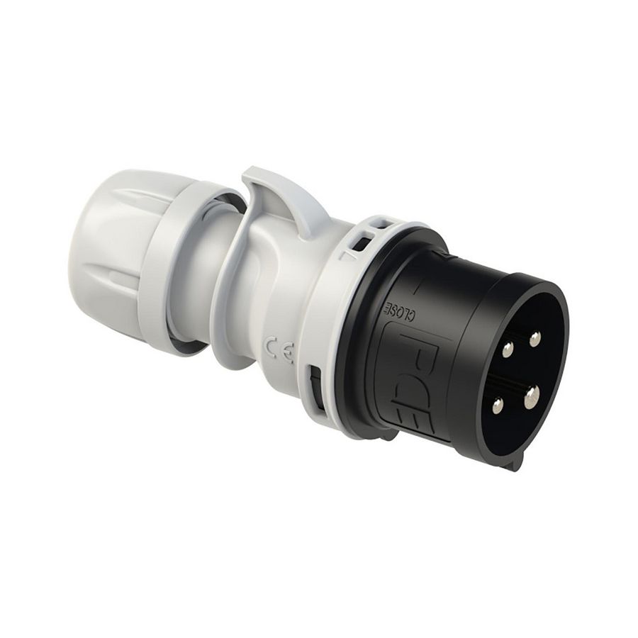 CEE-stekker / contactstop 16A 4p 500V 7h zwart IP44 Shark VVE=10
